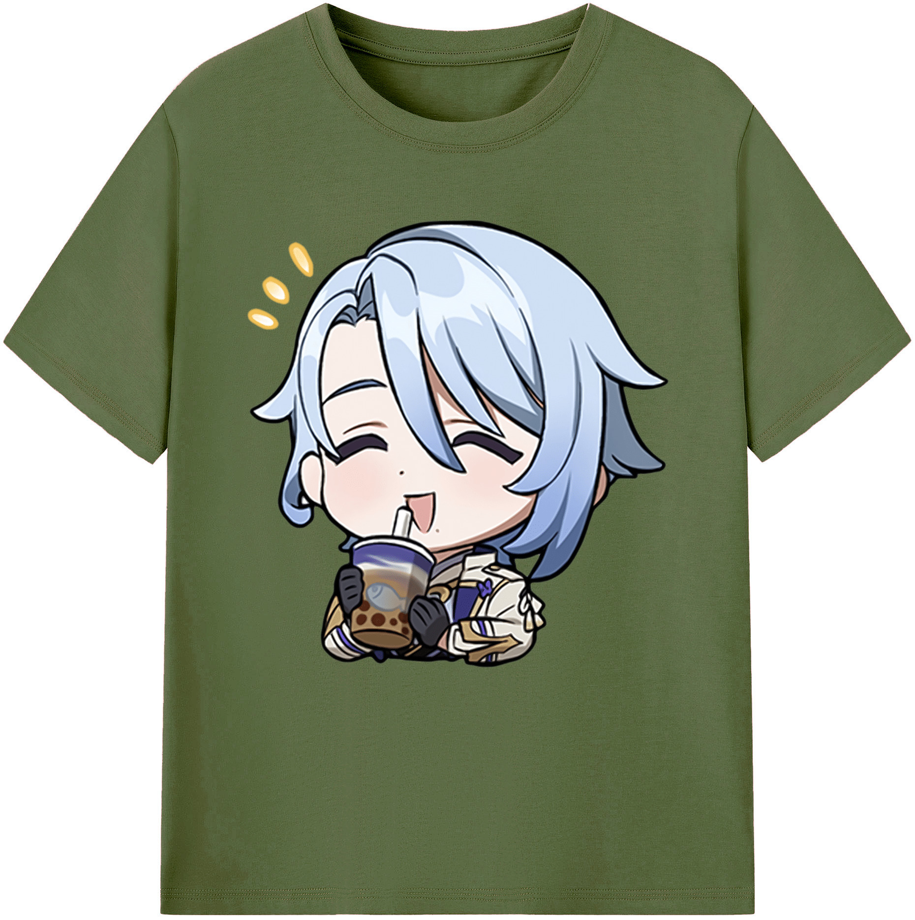 げんし神 神里綾人 かみさとあやと genshin Kamisato Ayato 綿100％半袖Tシャツ（フロントプリント）
